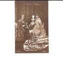 Retrato oficial del Emperador Carlos I y la Emperatriz Zita (como Reyes de Hungría) junto al Príncipe Heredero Otto.