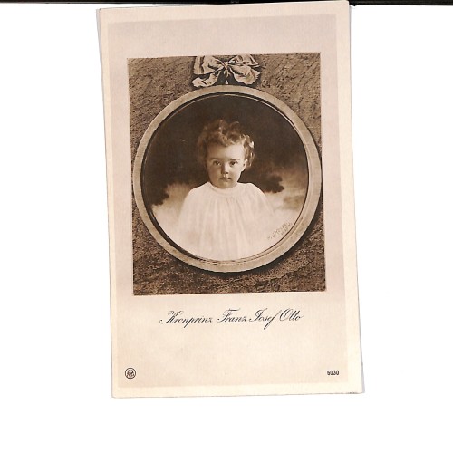 Retrato de estudio infantil del Príncipe Heredero Francisco José Otto de Austria (Kronprinz Franz Josef Otto).
