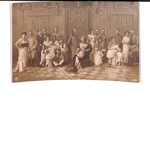 Retrato de grupo multitudinario de la Familia Imperial Alemana ("Das deutsche Kaiserhaus").