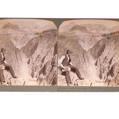 Vista estereo_ Gran Cañón del Colorado ("Down the Granite Gorge of the Colorado"