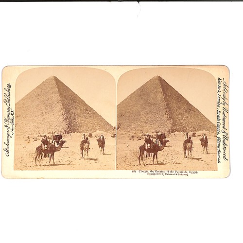 Vista estereo_ Gran Pirámide de Keops, Egipto.