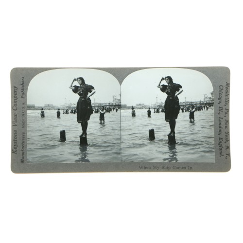 Vistas estereoscopica Keystone View Company - When my ship comes in