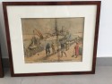 Framed print Warships in Suez Canal