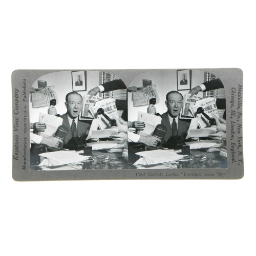 Vistas estereoscopica Keystone View Company - Paul Garret looks "forward from 50"