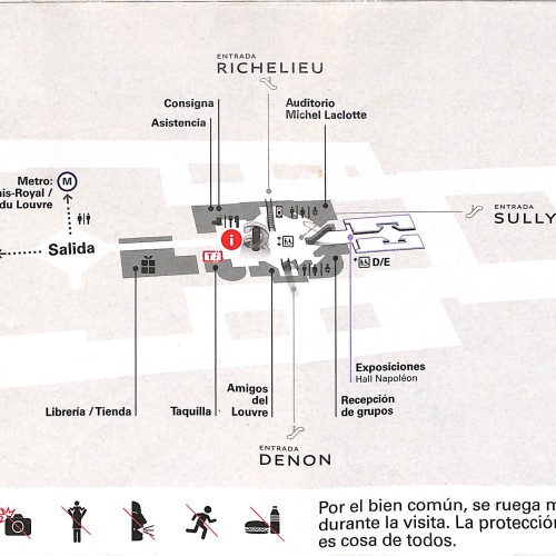 Revista Plano del Museo del Louvre