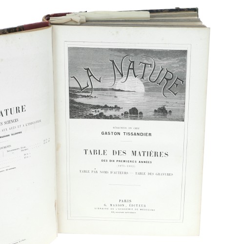Tomo Indice - La Nature - Table des Matieres 1873-1902