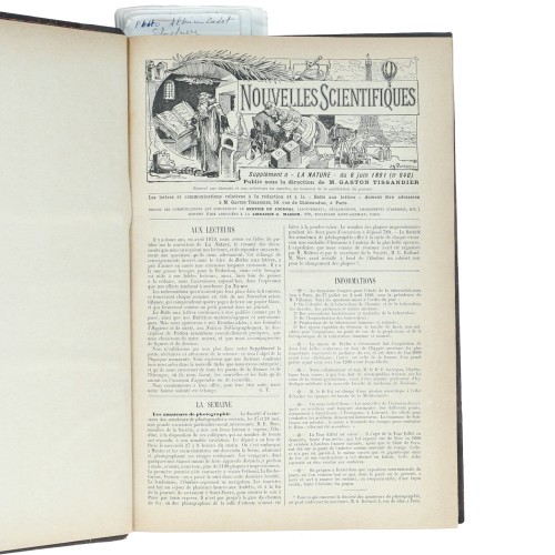 Tomo Sumplemento - La Nature - Tables 1891-1893
