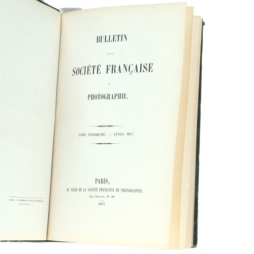 Tomo 3 - Bulletin de la Société Française de Photographie - 1857