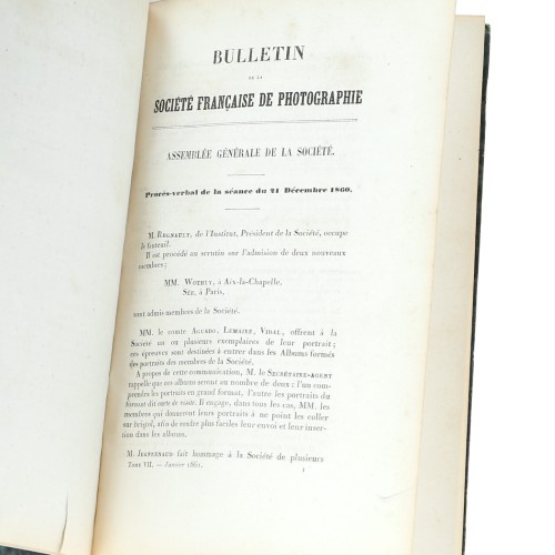 Tomo 7 - Bulletin de la Société Française de Photographie - 1861