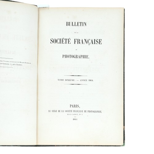 Tomo 10 - Bulletin de la Société Française de Photographie - 1864
