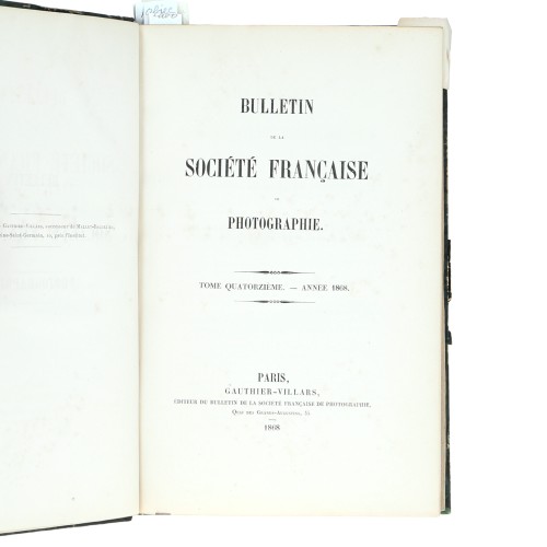 Tomo 14 - Bulletin de la Société Française de Photographie - 1868