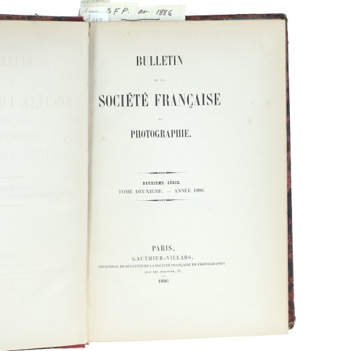 Tomo 2 - Bulletin de la Société Française de Photographie - 1886