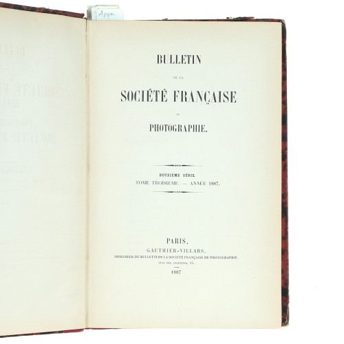 Tomo 3 - Bulletin de la Société Française de Photographie - 1887