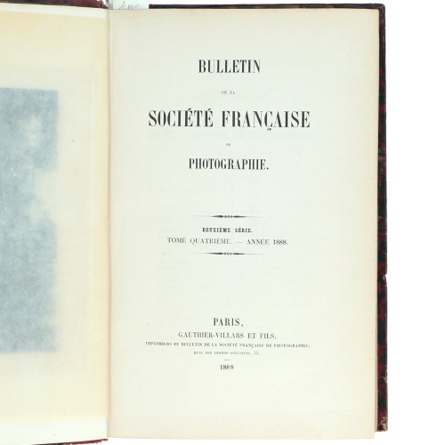 Tomo 4 - Bulletin de la Société Française de Photographie - 1888