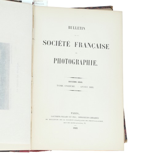 Tomo 11 - Bulletin de la Société Française de Photographie - 1895