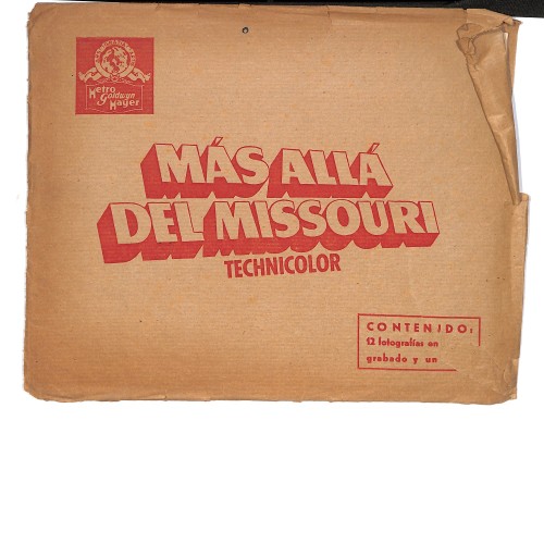 Sobre de "Más allá del Missouri" conteniendo fotocromos