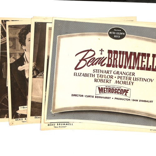 Sobre de distribución y fotocromos de estreno para la película de época "Beau Brummell"