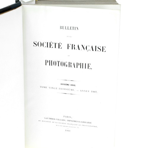 Tomo - Bulletin de la Société Française de Photographie - 1907
