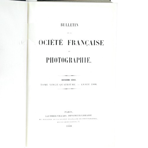 Tomo - Bulletin de la Société Française de Photographie - 1908