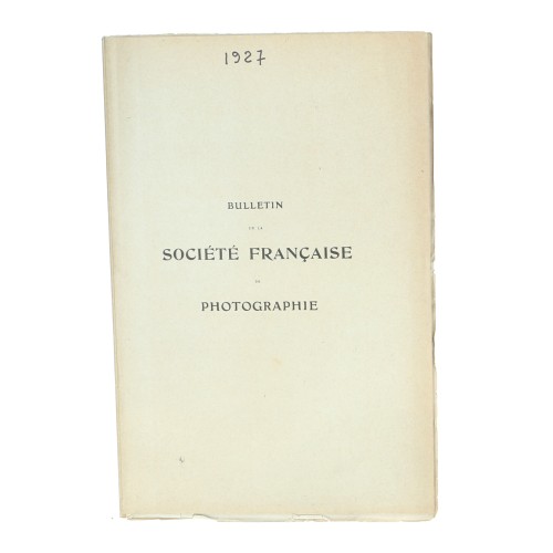 Tomo - Bulletin de la Société Française de Photographie et de Cinematographe- 1926-1927