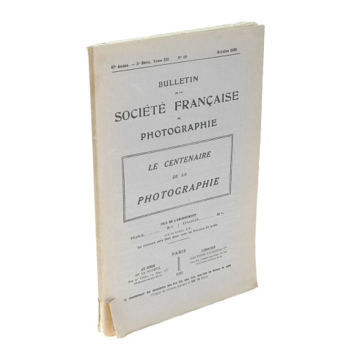 Bulletin de la Société Française de Photographie et de Cinematographe- 1925