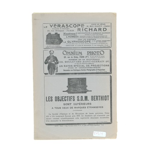 Bulletin de la Société Française de Photographie et de Cinematographe- 1925