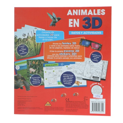 3D magazine animals and activities data including 3D glasses
