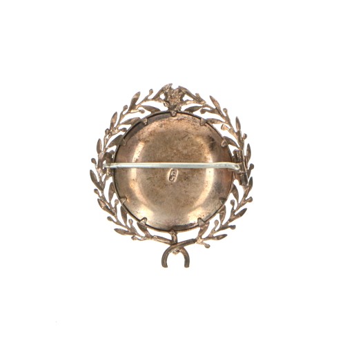 Medallón colgante ovalado de perfil sencillo