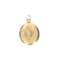 Guardapelo (locket) ovalado con apertura de bisagra