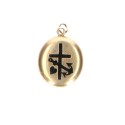 Guardapelo (locket) ovalado con apertura de bisagra