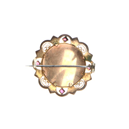 Broche de galería o medallón de solapa