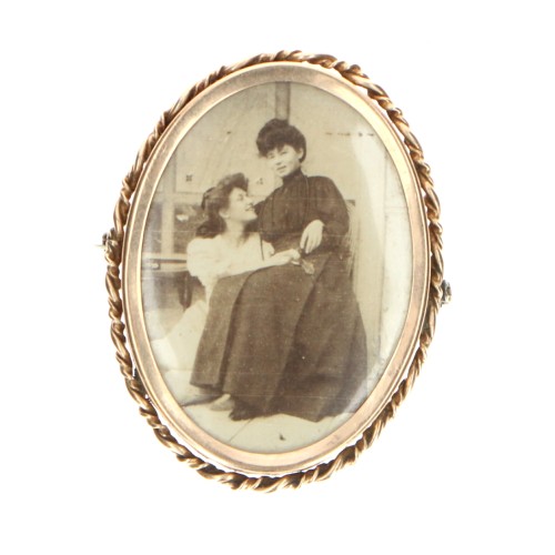 Broche-colgante fotográfico ovalado (Locket brooch)
