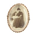 Broche-colgante fotográfico ovalado (Locket brooch)