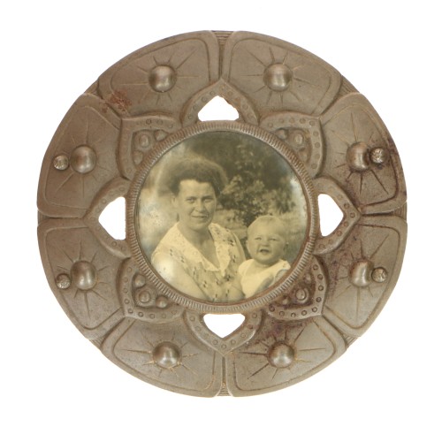 Broche o hebilla de cinturón de tipo "memorial" o decorativo con fotografía integrada