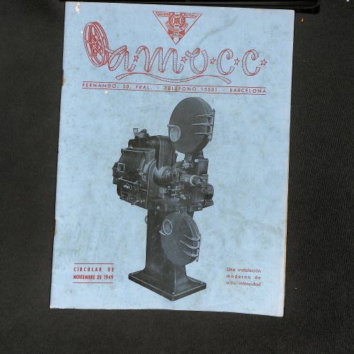Revista Amocc (Órgano de la Asociación Mutual de Operadores de Cine de Cataluña)