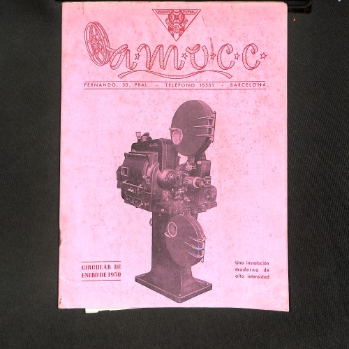 Revista Amocc (Órgano de la Asociación Mutual de Operadores de Cine de Cataluña)