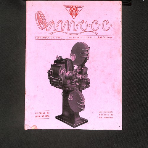 Revista Amocc (Órgano de la Asociación Mutual de Operadores de Cine de Cataluña)