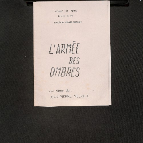 Folleto de mano de la Sesión n.º 915: "L'Armée des Ombres" (El ejército de las sombras)