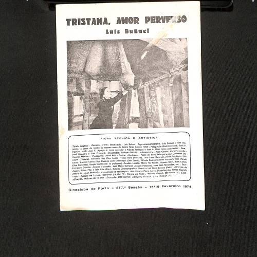 Folleto de mano de la 857.ª Sesión: "Tristana, Amor Perverso"