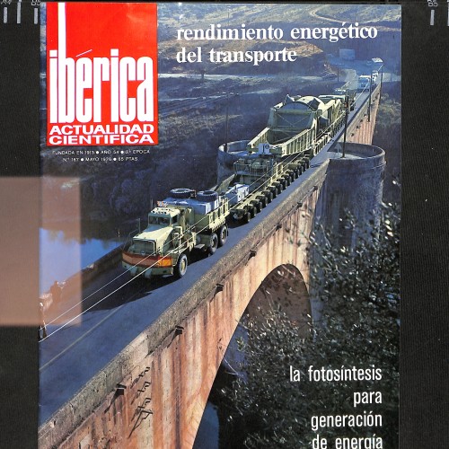 Revista Ibérica - Actualidad Científica (Portada: Rendimiento energético del transporte)