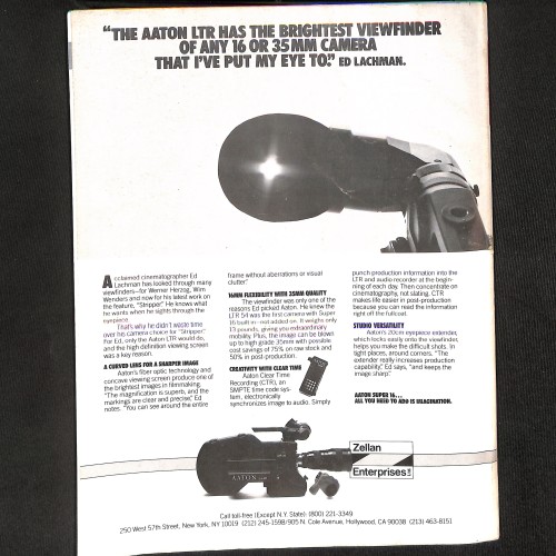 American Cinematographer (Edición A Passage to India / Paris, Texas)