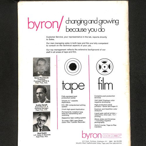 American Cinematographer (Edición Agosto 1974).