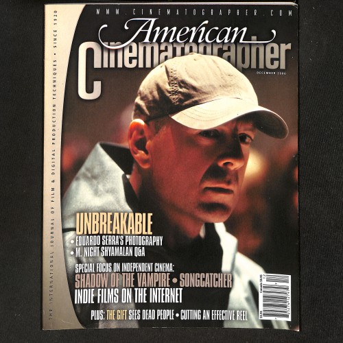 American Cinematographer, El protegido  (Vol. 81, No. 12)