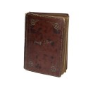 Leather album with photographs