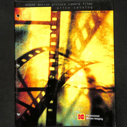 KODAK motion picture camera films price catalog