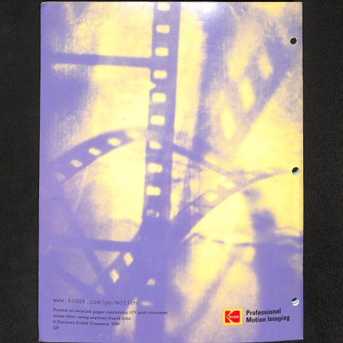 KODAK motion picture camera films price catalog