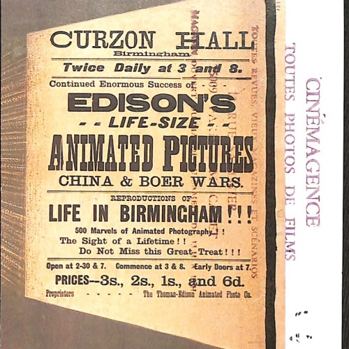 Fotografía de catalogación archivística que reproduce un cartel promocional primitivo
