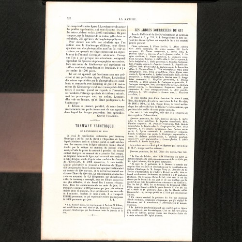 Artículo "Le Kinétoscope d'Edison" en la revista científica La Nature (Continuación: El interior y el mecanismo de bobinado).