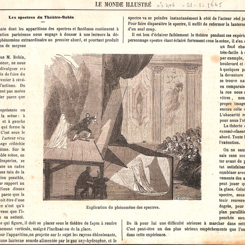 Doble página (págs. 47 y 48) del semanario de prensa ilustrada francesa Le Monde Illustré.