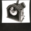 Fotografía positivada de un Mutoscopio (Mutoscope) de salón o sobremesa con el mecanismo interior al descubierto.